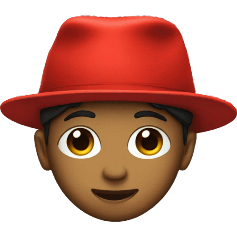 red hat on a black teenager emoji