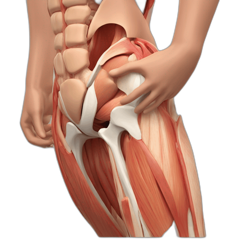 Human anatomy quadriceps muscle 3d model  emoji