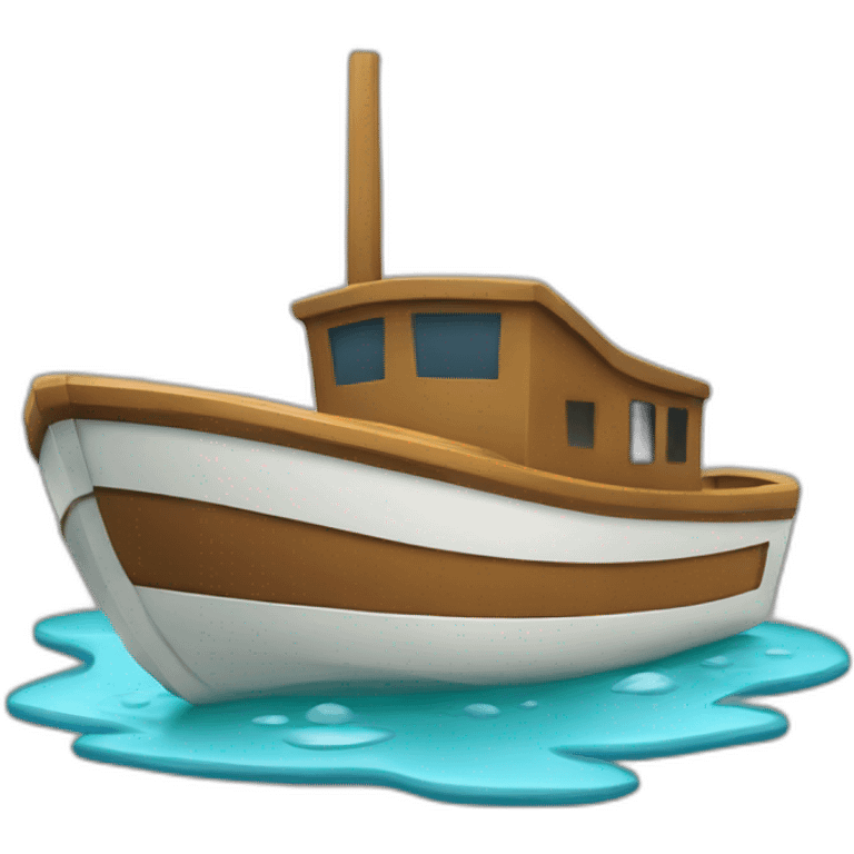 A Boat on a river emoji