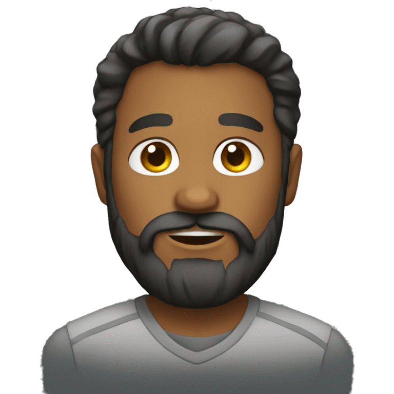 Bearded bold  emoji