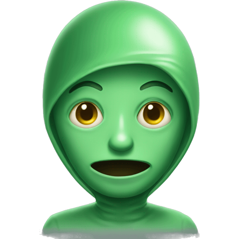 Extraterrestre verde saludando  emoji