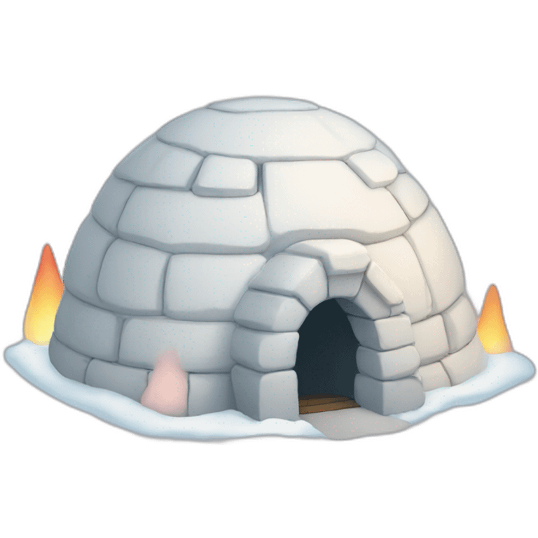 igloo with heart and eyes emoji