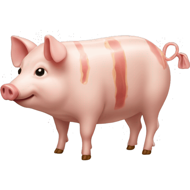 Cochon qui mange du bacon emoji