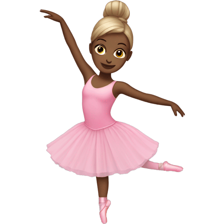 dancer with pink ballet emoji