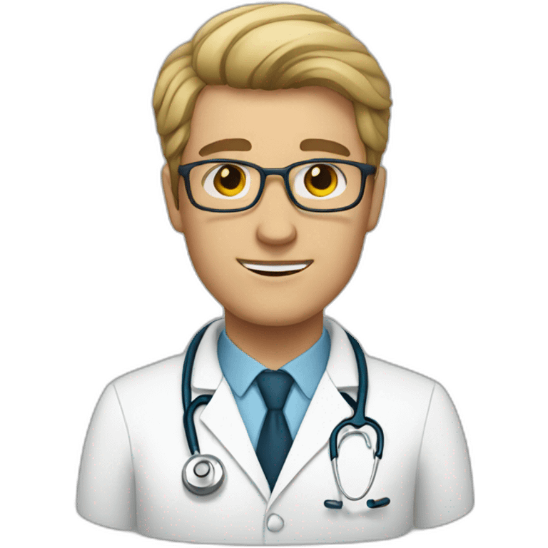 white male doctor emoji