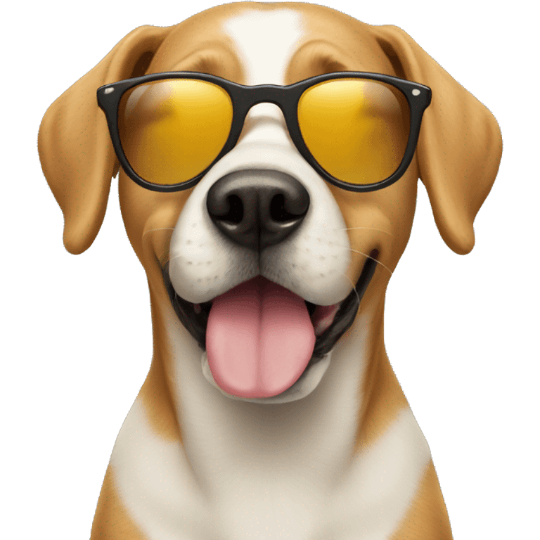 A dog wearing sunglass emoji