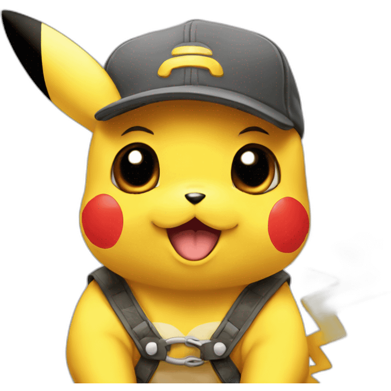 Pikachu gorra emoji