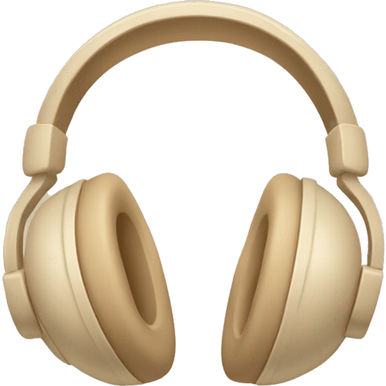 beige headphones with beige bows emoji