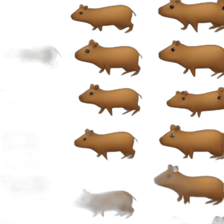 capivara marrom escura corpo inteiro emoji