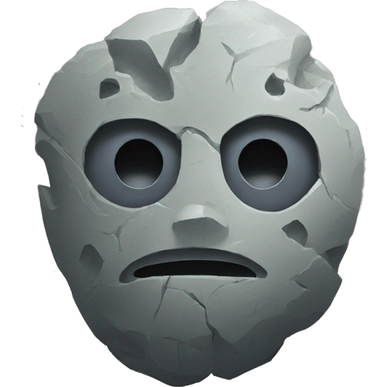 stone wearing mask emoji