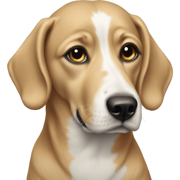 realistic portrait of a girl dog emoji