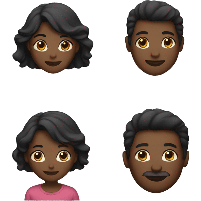 A black couple that is in shape emoji