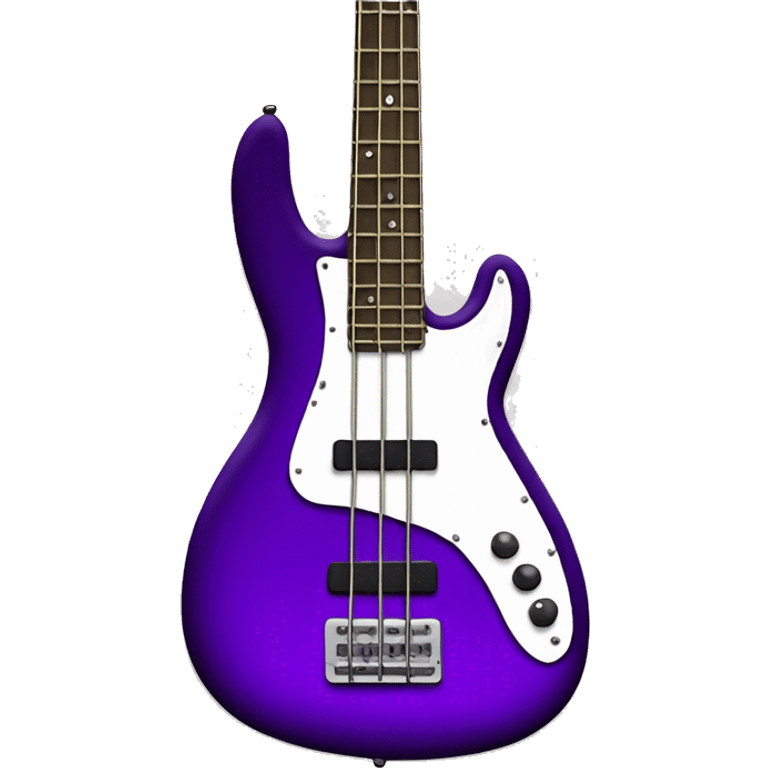 Purple 4 string bass guitar  emoji