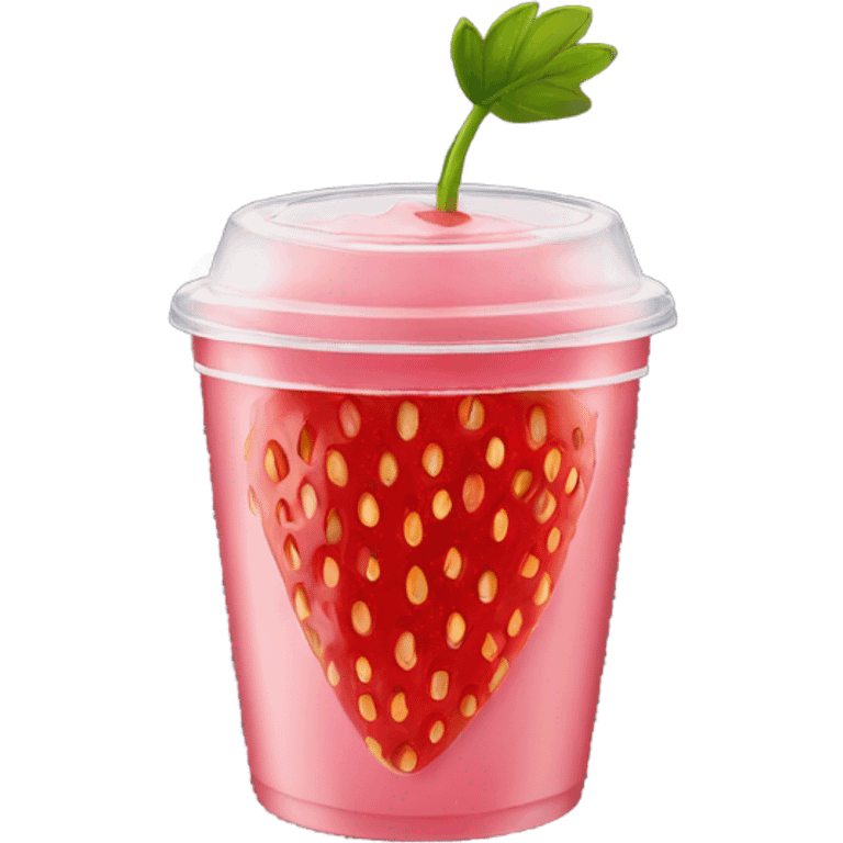 Strawberry cup emoji