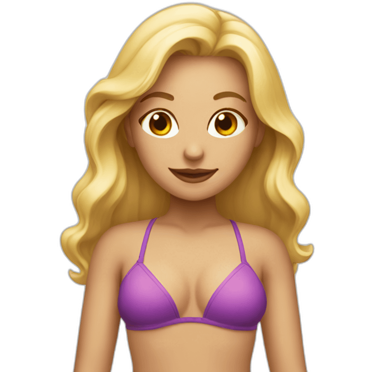 Blonde girl in bikini emoji