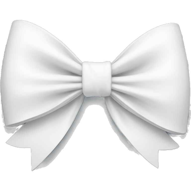 a white bow emoji