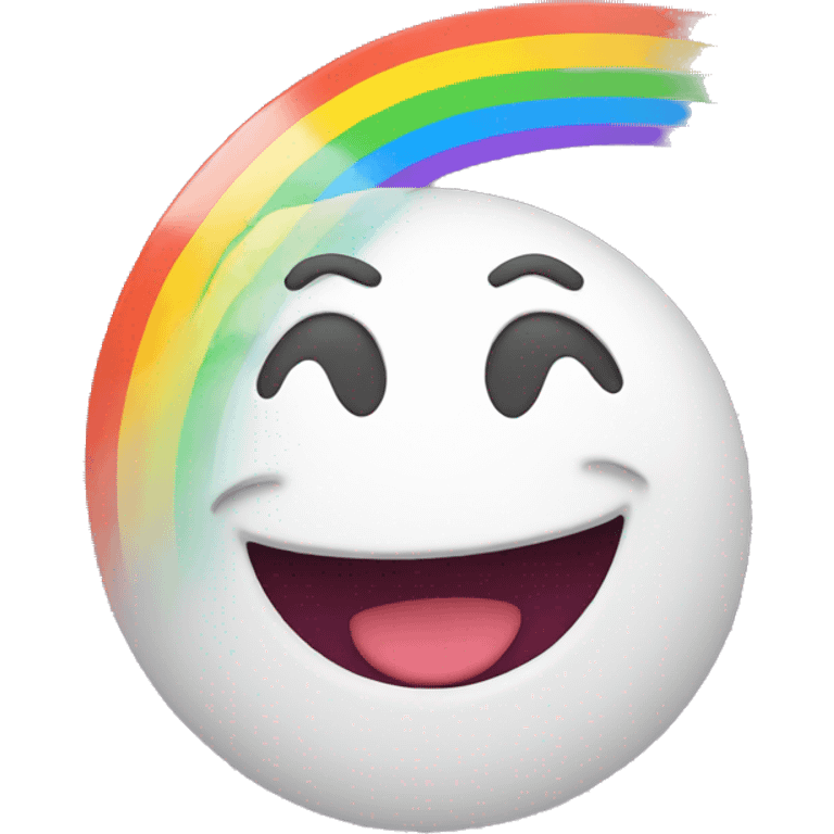 Happy face with rainbow emoji