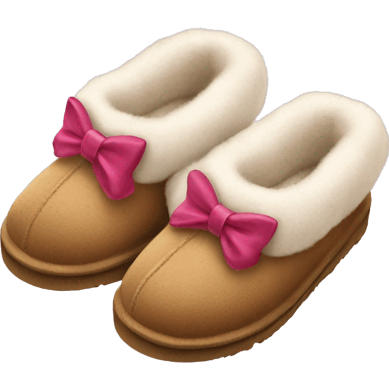 UGG slippers with bows emoji