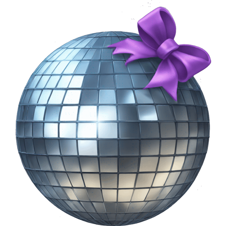 Disco ball with a bow emoji