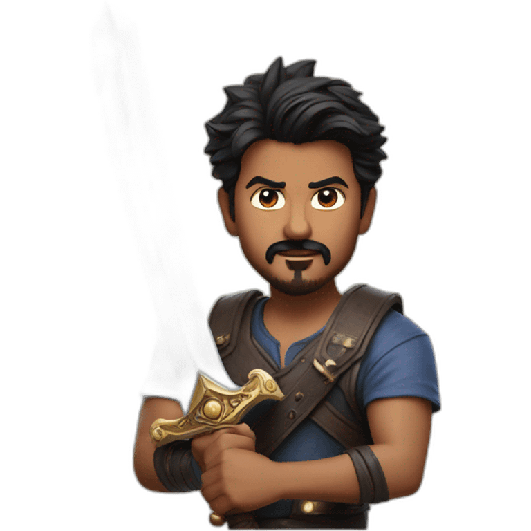 Leo THALAPATHY Vijay holding a Sword  emoji