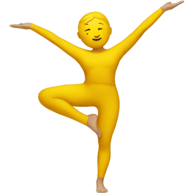 yellow person doing yoga emoji