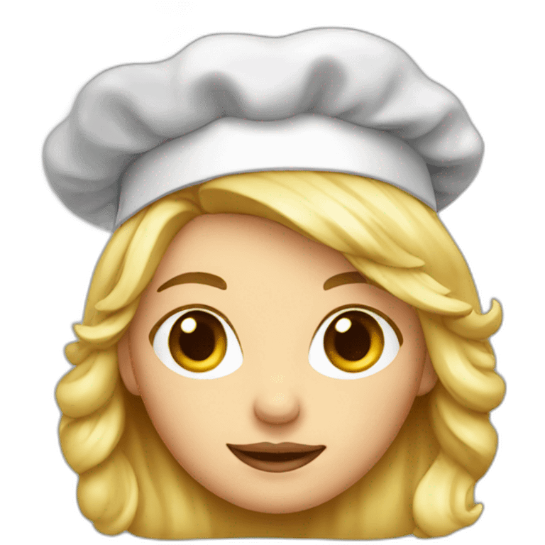 female blond pastry chef emoji