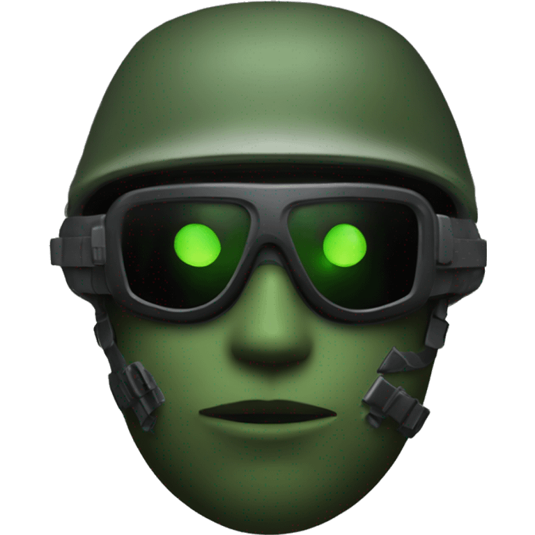 Special Forces Soldier wearing mask with night vision goggles emoji