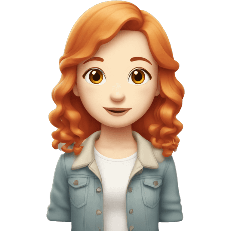 girl sonny angel, long red hair emoji