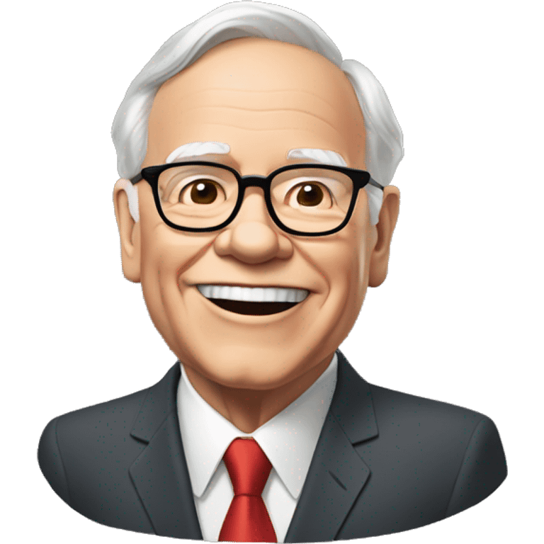 Warren Buffet with a coca cola emoji