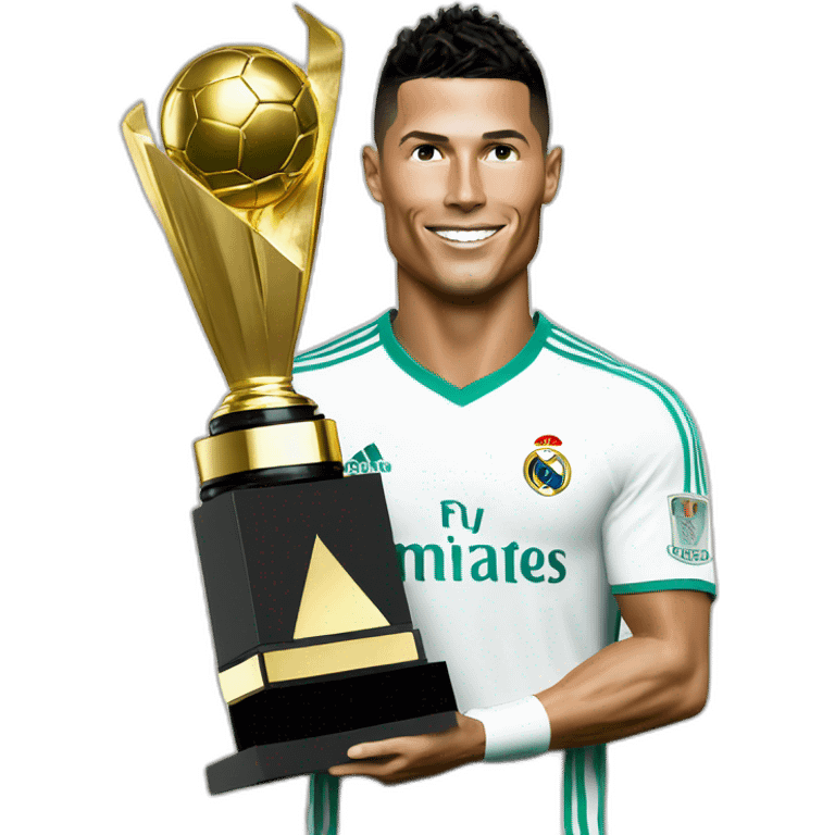 Ronaldo avec trophée emoji