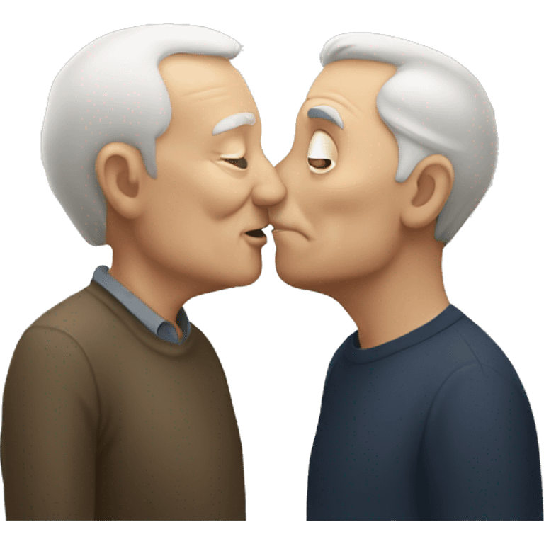 Old white man kissing  emoji