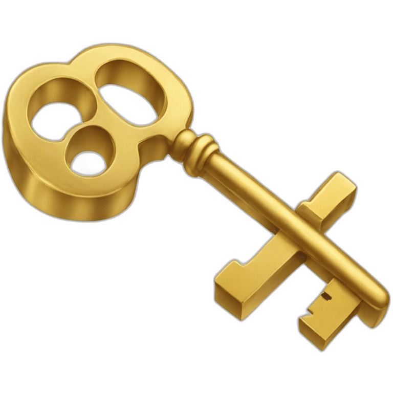 Gold key  emoji