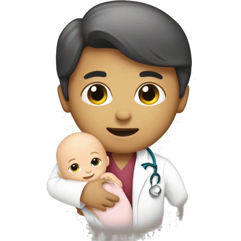 doctor holding baby emoji