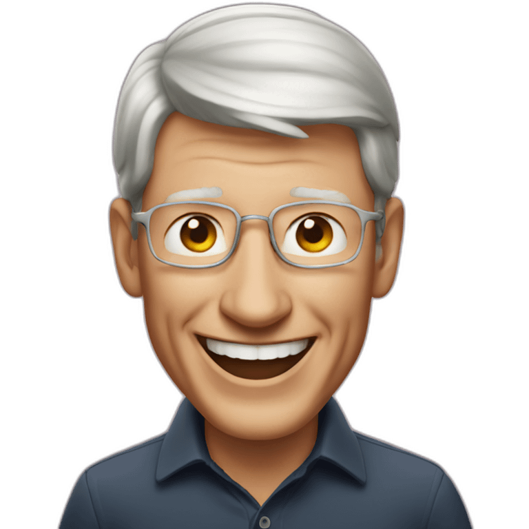 Tim cook laughing emoji