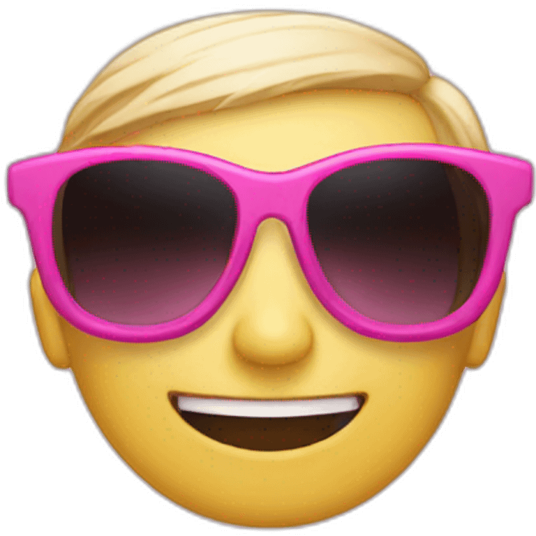 Pink-sunglasses emoji