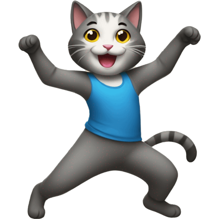 A dancing cat emoji