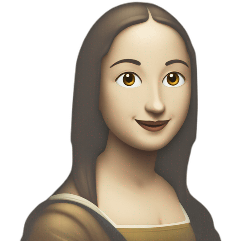 Mona Lisa smailing emoji