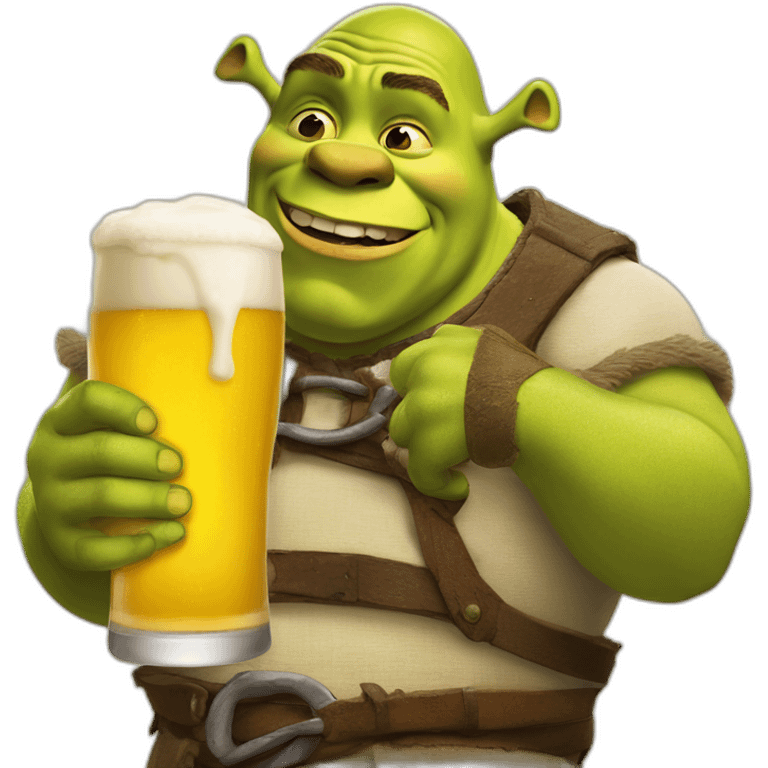 shrek drink beer emoji