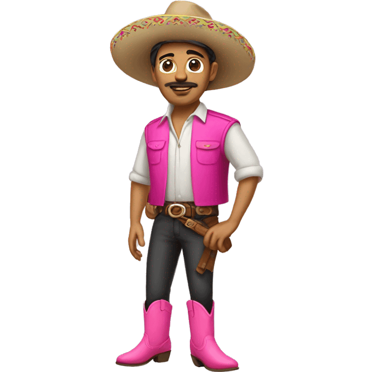 Mexican man w pink boots emoji