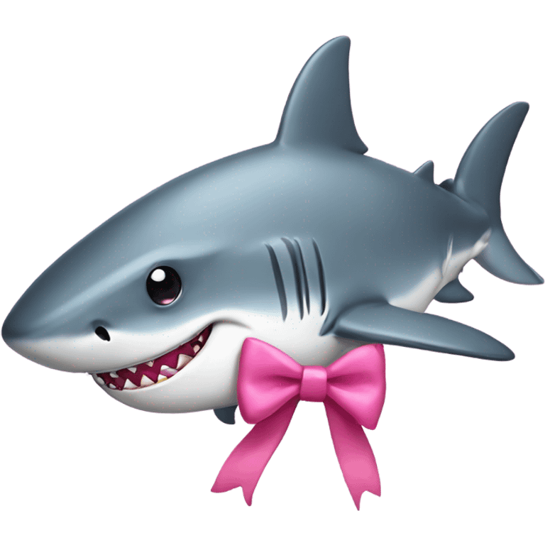 shark with pink bow emoji