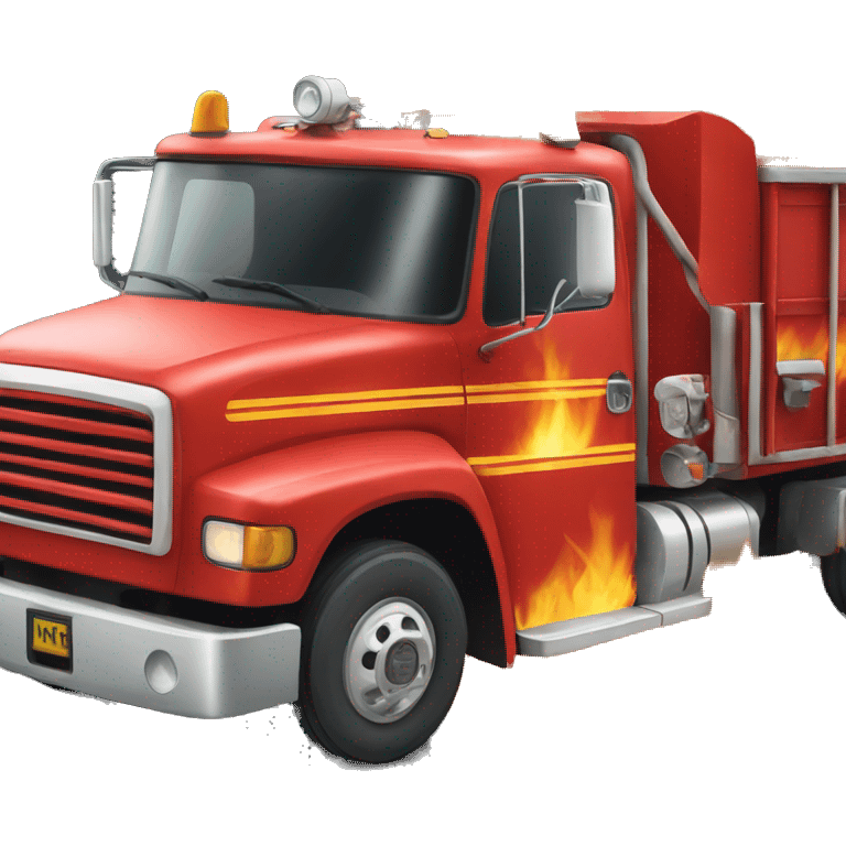 fire on truck emoji