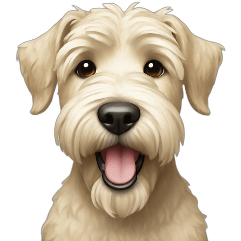 cream wheatin terrier smiling emoji