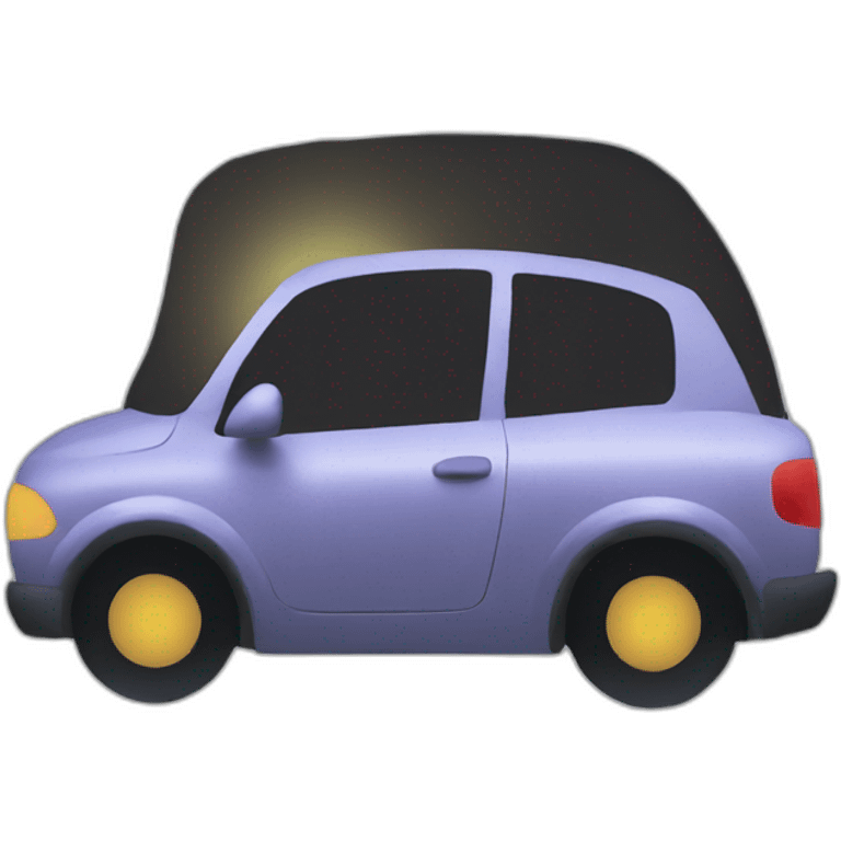 A car driving in the night on a steet emoji