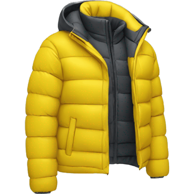 yellow puffer jacket emoji