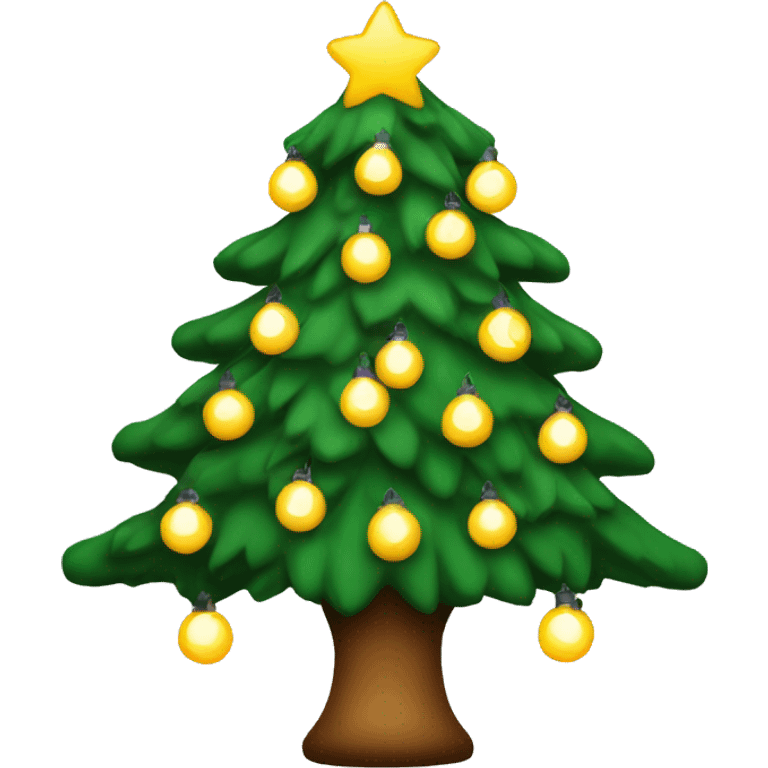 Christmas tree with lights emoji