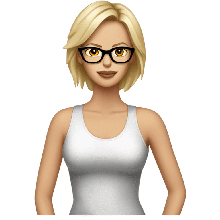 charlize theron wearing tank top and wearing glasses  emoji