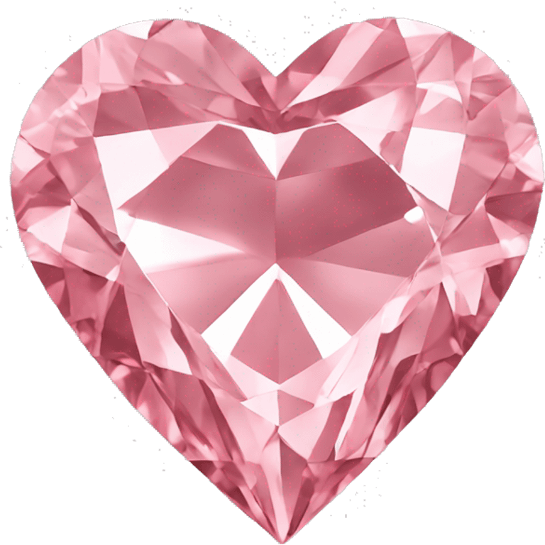 Heart shaped real pink diamond emoji