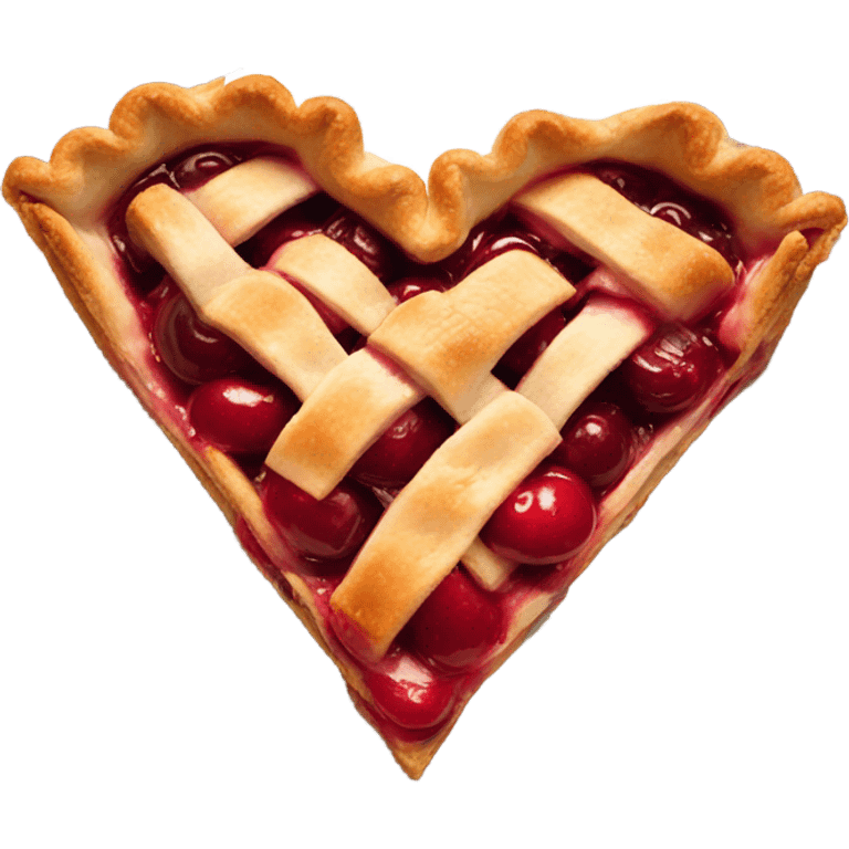 Heart-shaped cherry pie  emoji