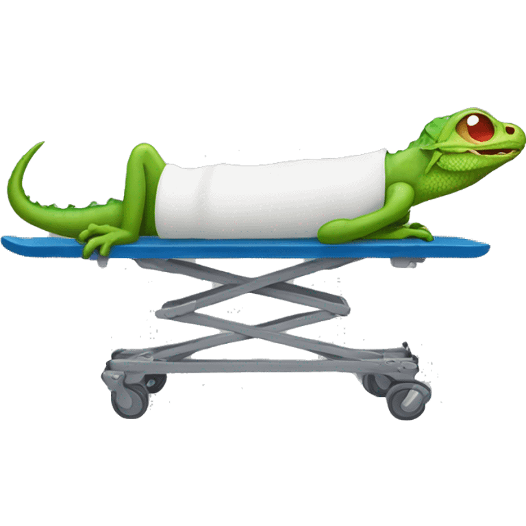 lizard on a stretcher emoji