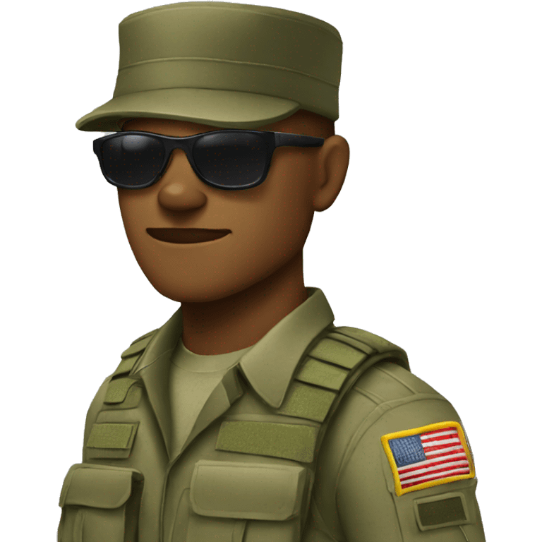 soldier in sunglasses emoji